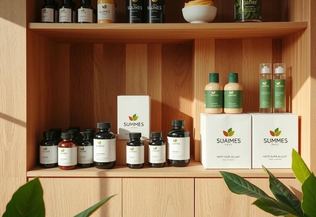 Premium wellness products showcase
